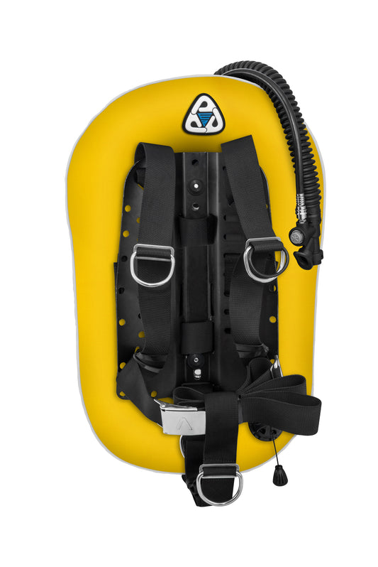 סט מאזן צלילה דגם SEAL ELIT עם פלטת גב מאלומיניום, מיכל יחיד ביכולת הרמה של 25 ליברות