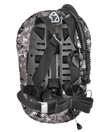 סט מאזן צלילה דגם SEAL עם פלטת גב מקרבון, מיכל יחיד ביכולת הרמה של 30 ליברות