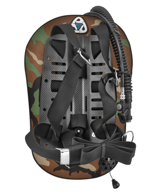 סט מאזן צלילה דגם SEAL עם פלטת גב מקרבון, מיכל יחיד ביכולת הרמה של 30 ליברות