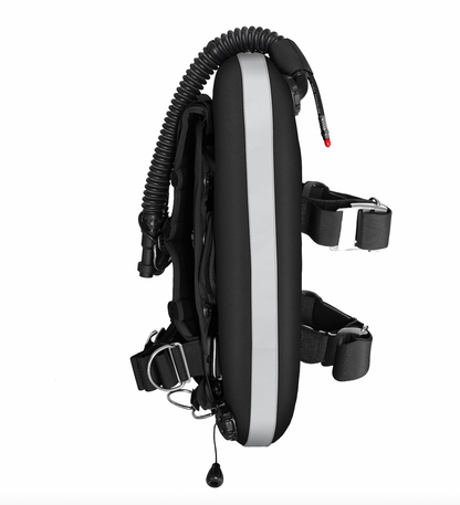 סט מאזן צלילה דגם SEAL ELIT עם פלטת גב מאלומיניום, מיכל יחיד ביכולת הרמה של 25 ליברות