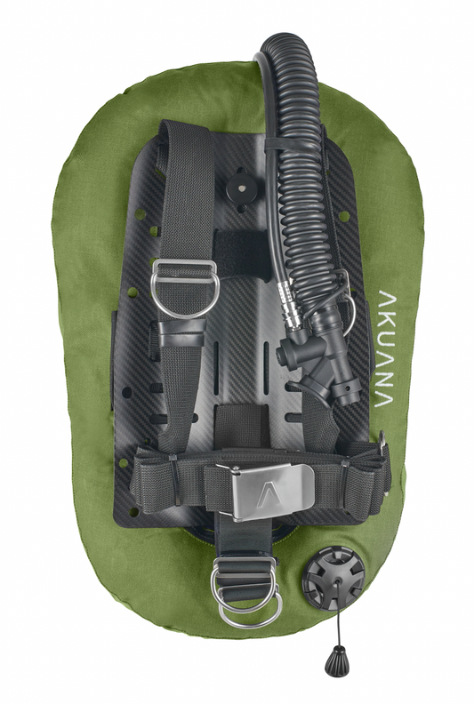 סט מאזן צלילה דגם TALES עם פלטת גב מקרבון, מיכל יחיד ביכולת הרמה של 50/25 ליברות