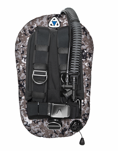 סט מאזן צלילה דגם SEAL STANDARD עם פלטת גב מאלומיניום, ריפוד גב וכתפיים, מיכל יחיד ביכולת הרמה של 30 ליברות