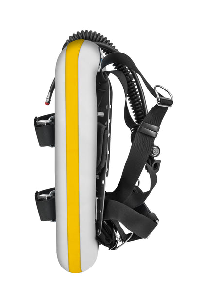 סט מאזן צלילה דגם SEAL ELIT עם פלטת גב מאלומיניום, מיכל יחיד ביכולת הרמה של 25 ליברות