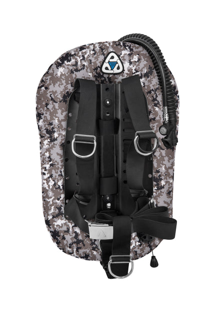 סט מאזן צלילה דגם SEAL ELIT עם פלטת גב מאלומיניום, מיכל יחיד ביכולת הרמה של 25 ליברות