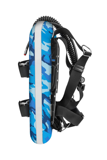 סט מאזן צלילה דגם SEAL ELIT עם פלטת גב מאלומיניום, מיכל יחיד ביכולת הרמה של 25 ליברות