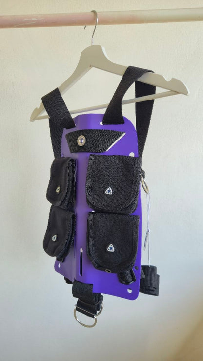 HeroDiver Harness with Carbon Fiber Backplate - Purple Back with Pockets