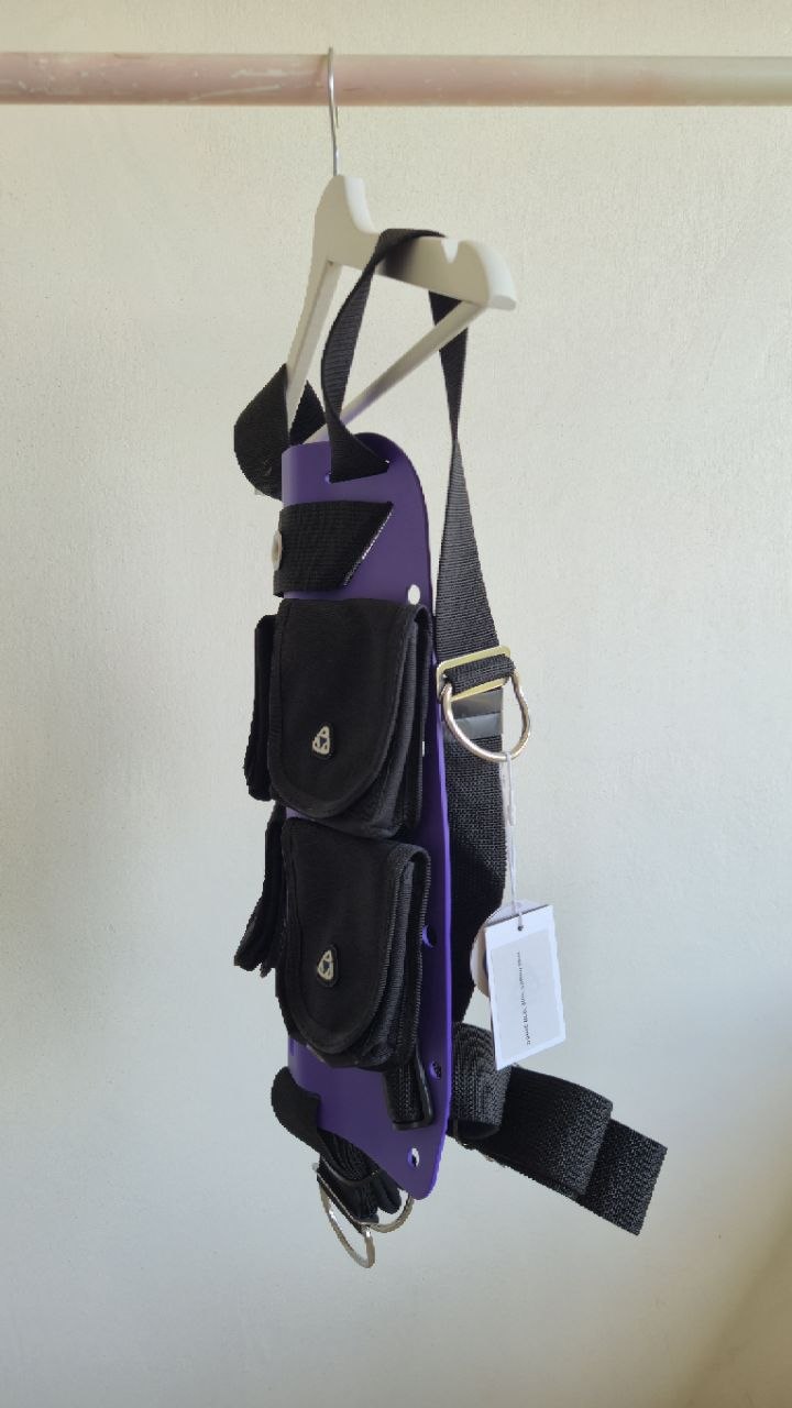 HeroDiver Harness with Carbon Fiber Backplate - Purple Side View