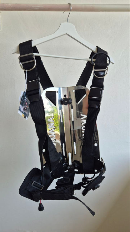 HeroDiver Harness with Stainless Steel Backplate - Back View with Harness